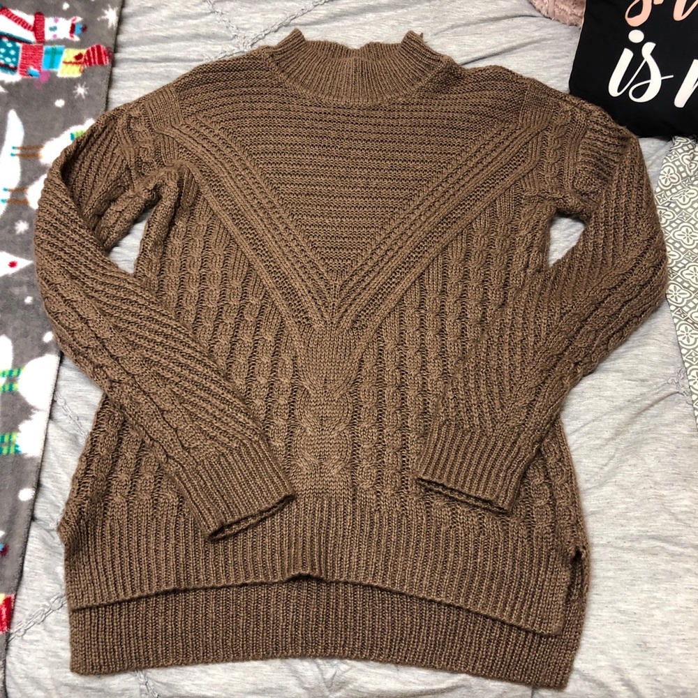 high neck hippie rose sweater